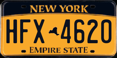 NY license plate HFX4620