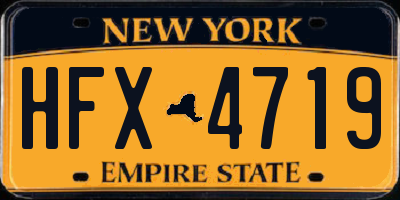 NY license plate HFX4719
