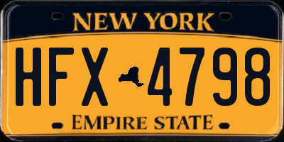 NY license plate HFX4798