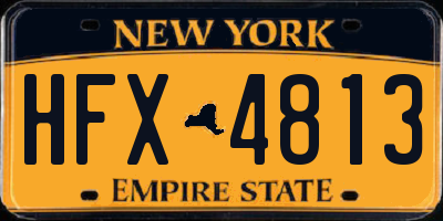 NY license plate HFX4813