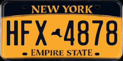 NY license plate HFX4878