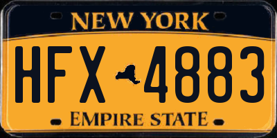 NY license plate HFX4883
