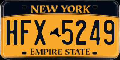 NY license plate HFX5249