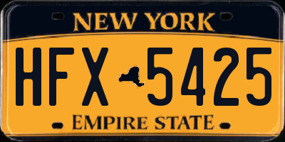 NY license plate HFX5425