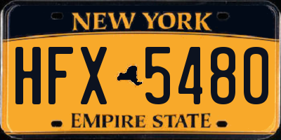 NY license plate HFX5480