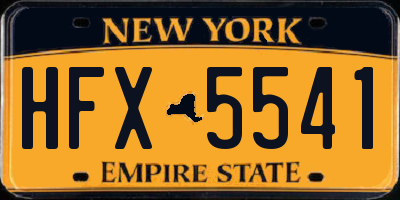 NY license plate HFX5541