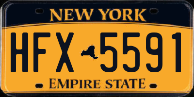 NY license plate HFX5591