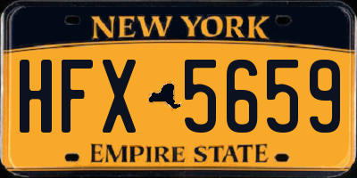 NY license plate HFX5659
