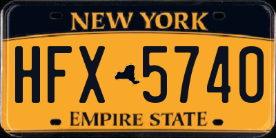 NY license plate HFX5740