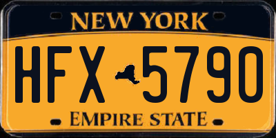 NY license plate HFX5790