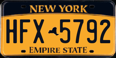 NY license plate HFX5792