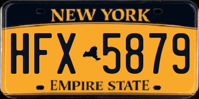 NY license plate HFX5879