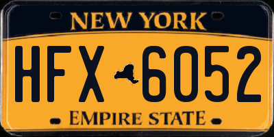 NY license plate HFX6052