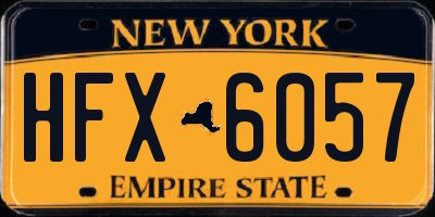 NY license plate HFX6057