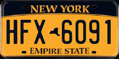NY license plate HFX6091