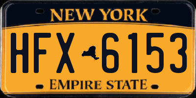 NY license plate HFX6153
