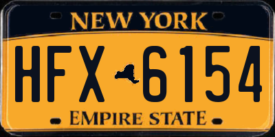 NY license plate HFX6154