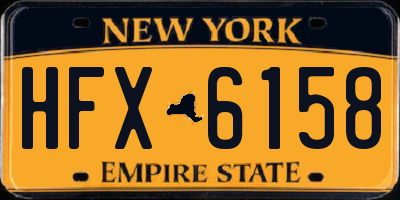 NY license plate HFX6158