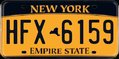 NY license plate HFX6159