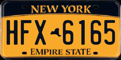 NY license plate HFX6165