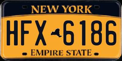NY license plate HFX6186