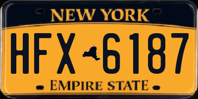 NY license plate HFX6187