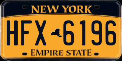 NY license plate HFX6196