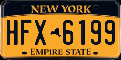 NY license plate HFX6199