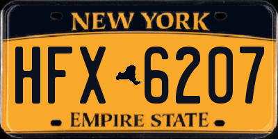 NY license plate HFX6207