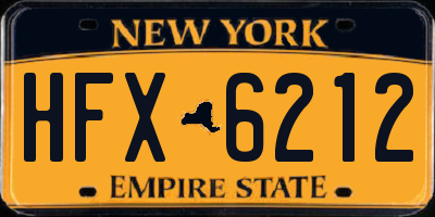 NY license plate HFX6212