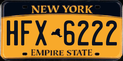 NY license plate HFX6222