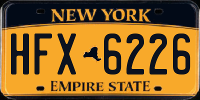 NY license plate HFX6226