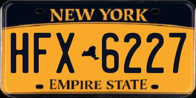 NY license plate HFX6227