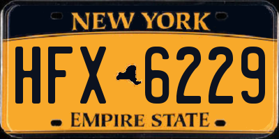 NY license plate HFX6229