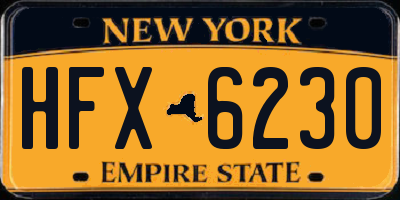 NY license plate HFX6230
