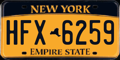 NY license plate HFX6259