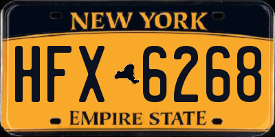 NY license plate HFX6268