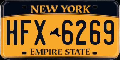 NY license plate HFX6269