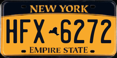 NY license plate HFX6272