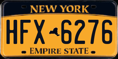 NY license plate HFX6276