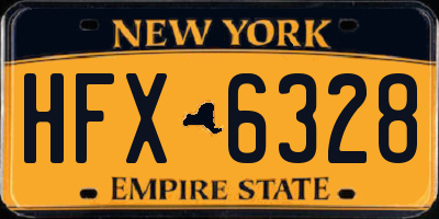 NY license plate HFX6328