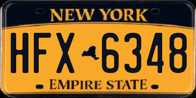 NY license plate HFX6348