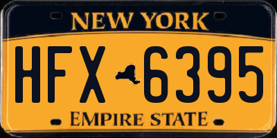NY license plate HFX6395