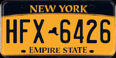 NY license plate HFX6426