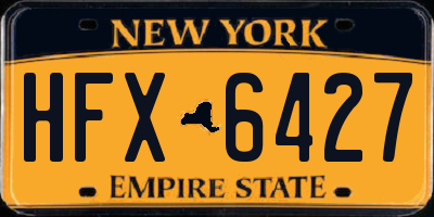 NY license plate HFX6427