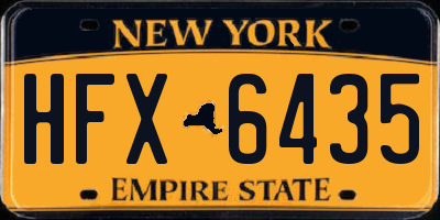 NY license plate HFX6435
