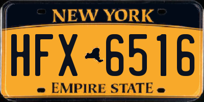 NY license plate HFX6516