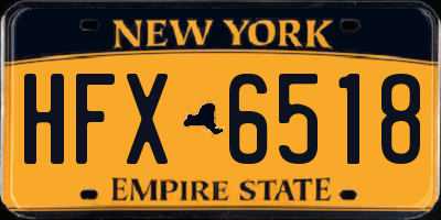 NY license plate HFX6518