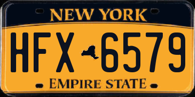 NY license plate HFX6579