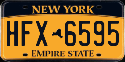 NY license plate HFX6595